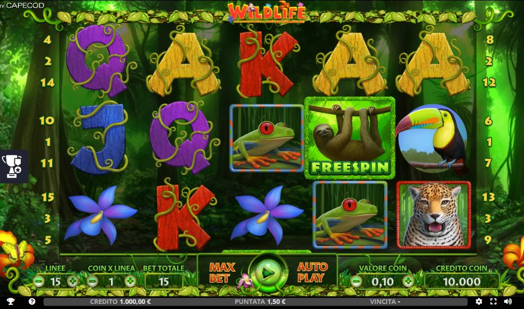 Wildlife Online Casino Slot Game Guide